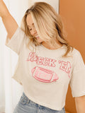 Texas Tech Wonka Football Off White Cropped Tee