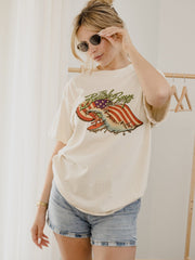 The Beach Boys Backstage Flag Off White Thrifted Tee