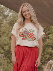 The Beach Boys Backstage Flag Off White Thrifted Tee