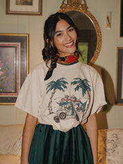 The Beach Boys Merry Christmas Baby Off White Thrifted Distressed Tee