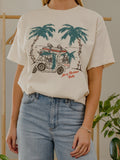 The Beach Boys Merry Christmas Baby Off White Thrifted Distressed Tee