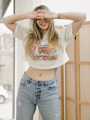 The Beach Boys Postcard Off White Cropped Tee