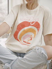 The Beach Boys Surfer Girl Off White Thrifted Tee