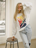 The Beach Boys Surfin USA White Thrifted Sweatshirt