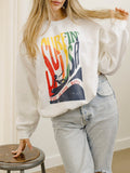 The Beach Boys Surfin USA White Thrifted Sweatshirt