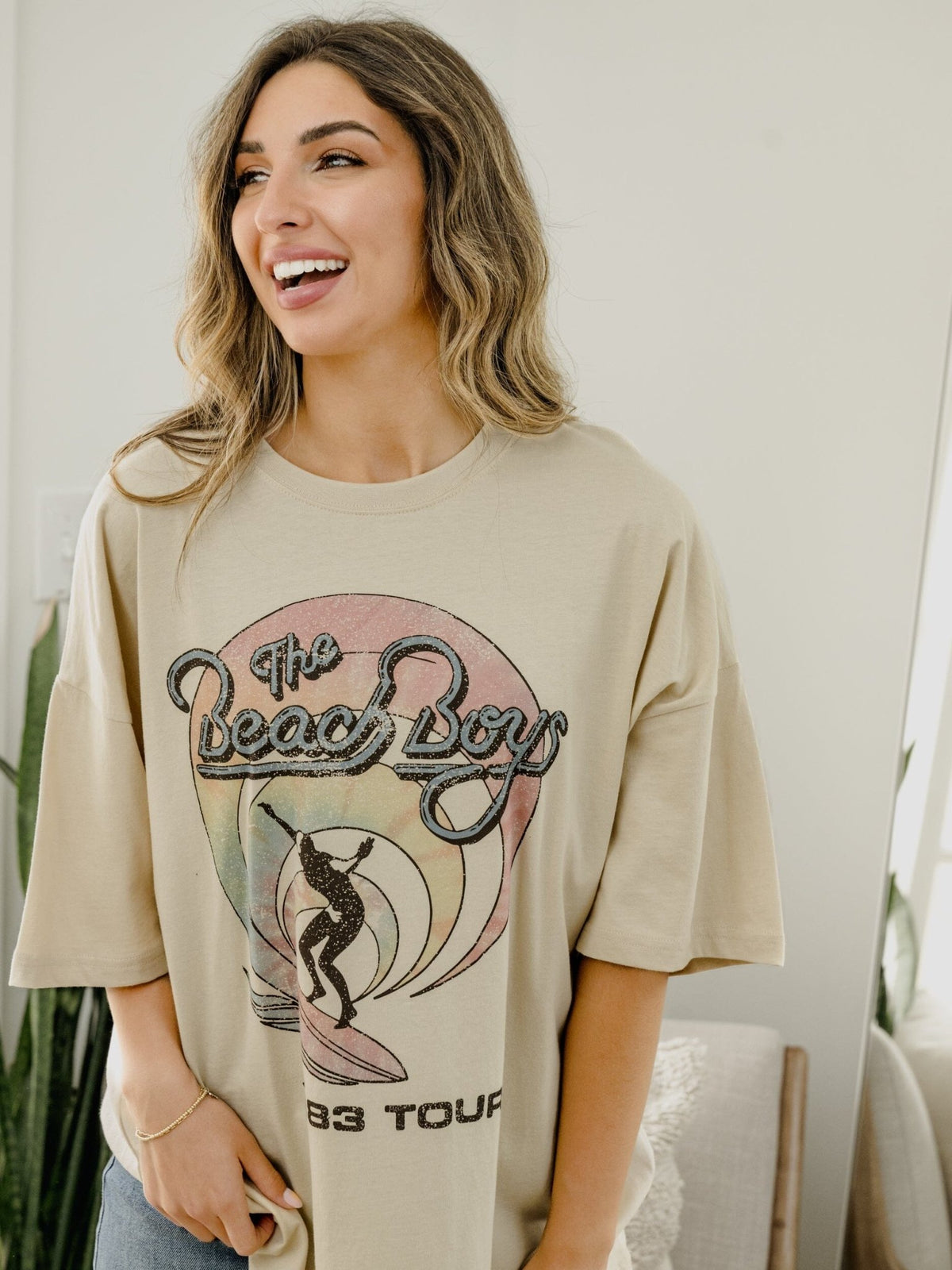 The Beach Boys Tie Dye Classic Off White One Size Tee