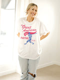 The Great American Pastime Baseball Off White Thrifted Tee