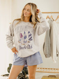 The Hamptons Yacht Club Ash Gray Thrifted Sweatshirt