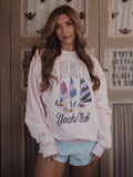 The Hamptons Yacht Club Pink Sweatshirt