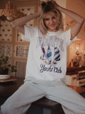 The Hamptons Yacht Club White Comfort Colors Tee