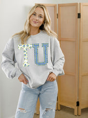 TU Quilted Puff Ink Ash Gray Thrifted Sweatshirt