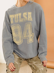 TU Tulsa Golden Hurricane Player Blue Jean Sweatshirt