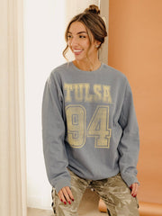 TU Tulsa Golden Hurricane Player Blue Jean Sweatshirt