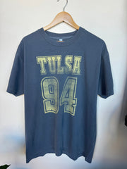 TU Tulsa Golden Hurricane Player Faded Navy Garment Dyed Tee