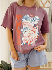 Tulsa Mural Berry Comfort Colors Tee