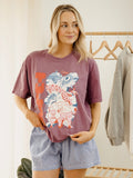Tulsa Mural Berry Comfort Colors Tee