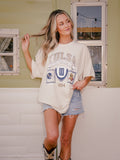 University of Tulsa Prep Patch Off White Thrifted Tee