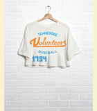 Vols Baseball Stencil Off White Cropped Tee