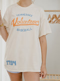 Vols Baseball Stencil Off White Thrifted Tee