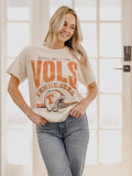 Vols Established Date Helmet Off White Thrifted Tee