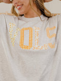 Vols Quilted Puff Ink Ash Gray Thrifted Tee