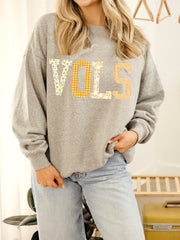 Vols Quilted Puff Ink Ash Gray Thrifted Sweatshirt