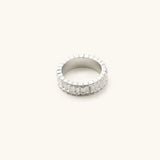 Waterproof Silver Crystal Ring Size 7