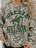 Willie Nelson Arch Horse Camouflage Sweatshirt