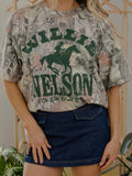 Willie Nelson Arch Horse Camouflage Tee