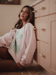 Willie Nelson Arch Horse On The Road Pink Flashdance Sweatshirt