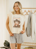 Willie Nelson Blue Eyes Crying in the Rain Natural Tank