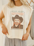 Willie Nelson Blue Eyes Crying in the Rain Natural Tank