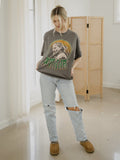 Willie Nelson Crystal Charcoal Thrifted Tee (FINAL SALE)