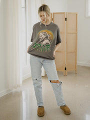 Willie Nelson Crystal Charcoal Thrifted Tee (FINAL SALE)