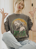 Willie Nelson Crystal Charcoal Thrifted Tee (FINAL SALE)