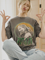 Willie Nelson Crystal Charcoal Thrifted Tee (FINAL SALE)