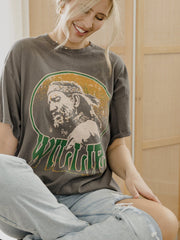 Willie Nelson Crystal Charcoal Thrifted Tee (FINAL SALE)