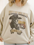 Willie Nelson Desert Texas Sand Thrifted Sweatshirt
