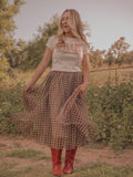 Willie Nelson Horses Off White Micro Cropped Tee