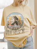 Willie Nelson In The Sky Gold Thrifted Tee