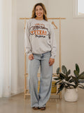 Willie Nelson Long Live Willie & The Texas Longhorns Ash Gray Thrifted Sweatshirt