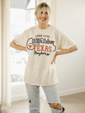Willie Nelson Long Live Willie & The Texas Longhorns Off White Thrifted Tee