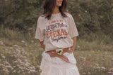 Willie Nelson Long Live Willie & The Texas Longhorns Off White Thrifted Tee