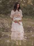 Willie Nelson Long Live Willie & The Texas Longhorns Off White Thrifted Tee