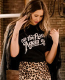 Willie Nelson On The Road Again Black Thrifted Tee
