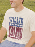 Willie Nelson Stars Off White Thrifted Tee