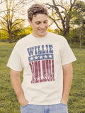 Willie Nelson Stars Off White Thrifted Tee