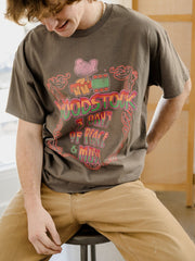 Woodstock 3 Days Charcoal Thrifted Distressed Tee