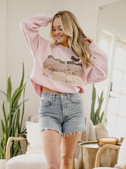 Woodstock Pic Pink Thrifted Sweatshirt