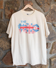 The Who Double Flag Off White Thrifted Distressed Tee - shoplivylu